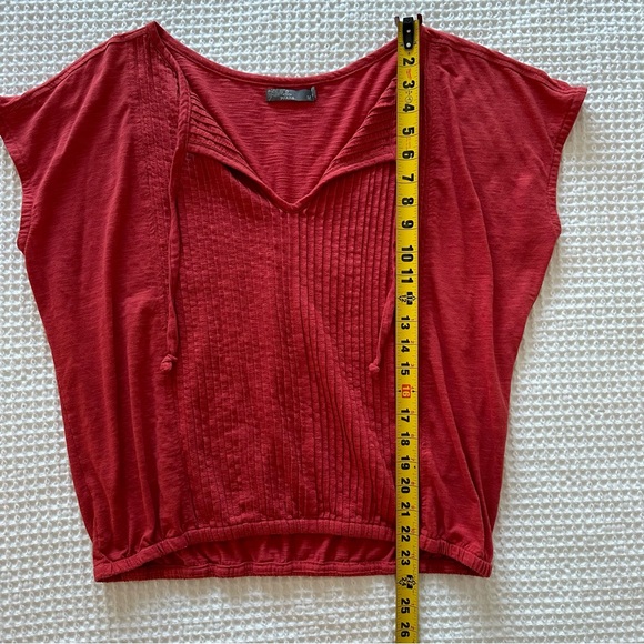Prana Ocupas Popover Top Women’s Size M Red Orange Organic Recycled Cotton - Picture 5 of 7